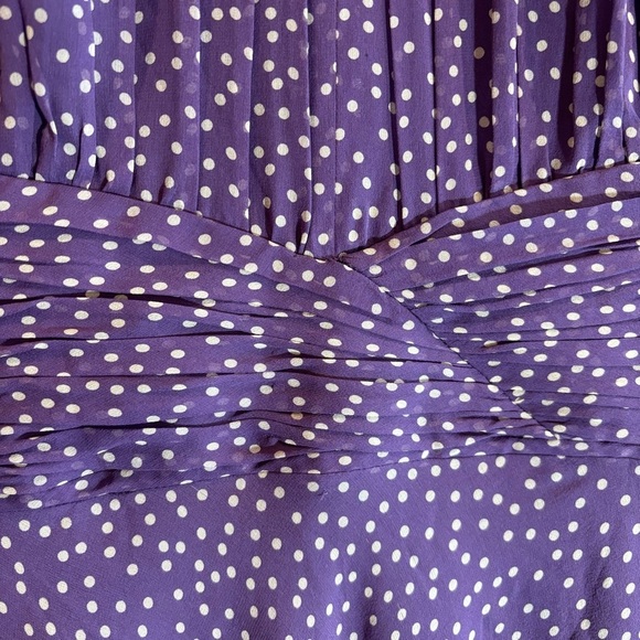 ADRIANNA PAPELL Sz 8 100% Silk Ruched Bodice A-Line Lined Sheath Maxi Dress - Picture 4 of 14